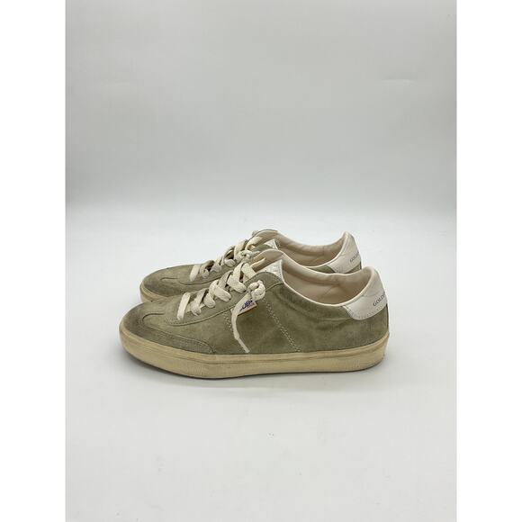 Golden Goose 'Soul-Star' Tan Leather Distressed Leather-Trimmed Suede Sneakers - Picture 1 of 5
